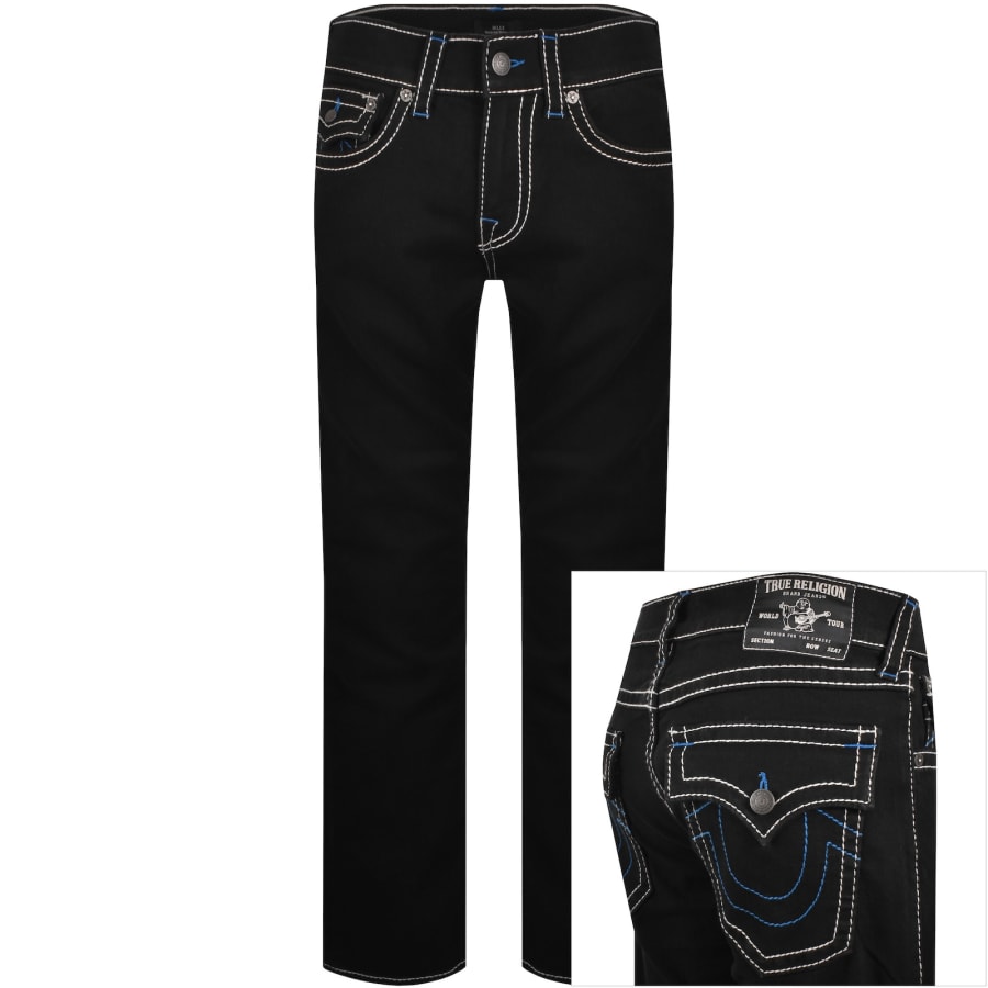 True Religion Billy Big T Flap Jeans Black | Mainline Menswear